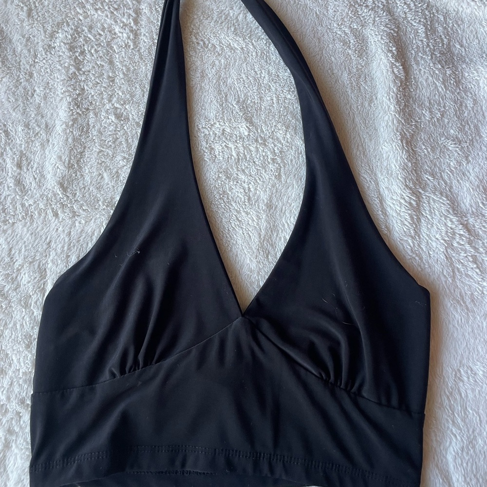 Tilly's Black Halter Crop Top